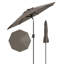 Parasol de patio, parasol de table extérieur de 9 pi avec manivelle et inclinaison à bouton-poussoir, 8 baleines robustes pour terrasse, cour-129181298-129181302