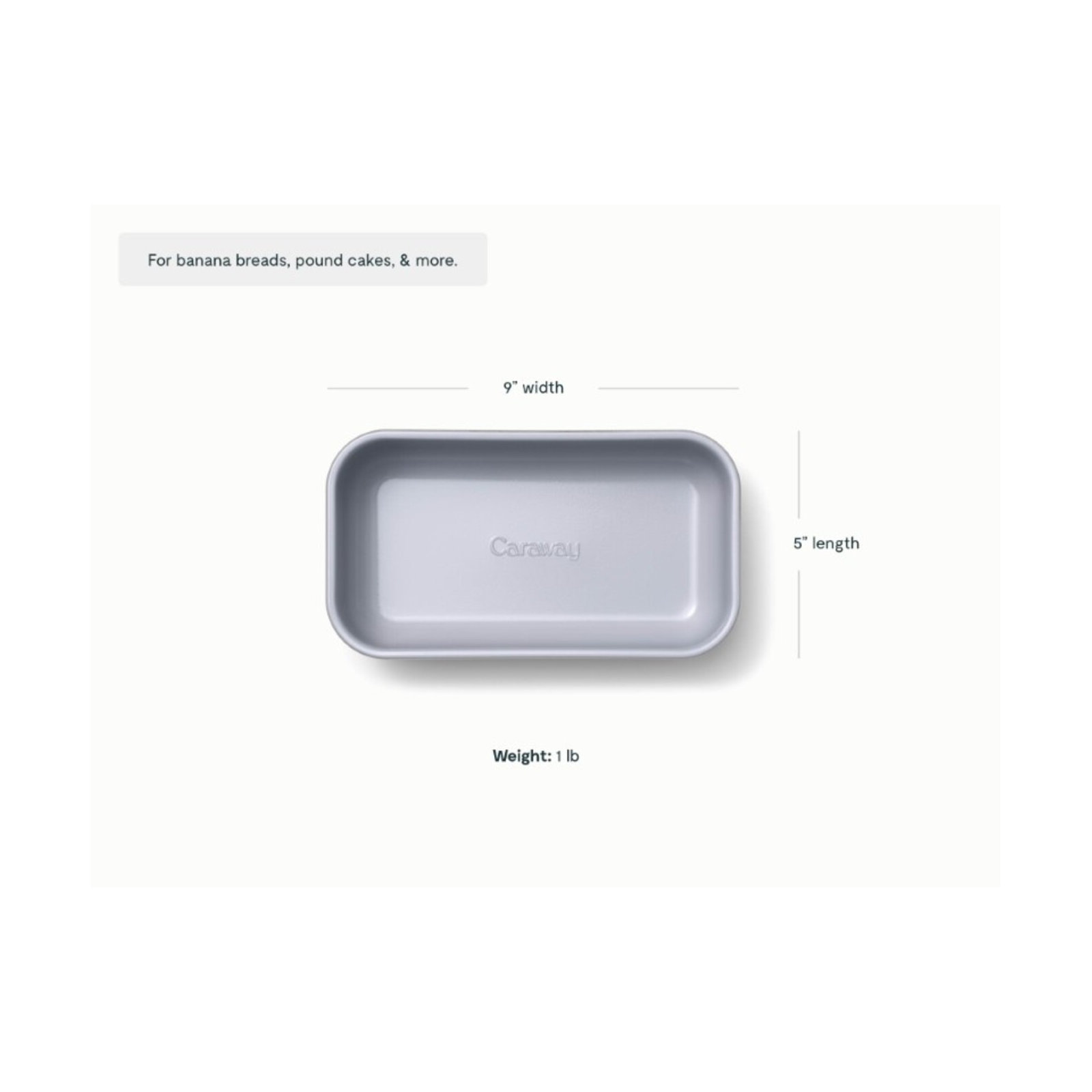 Caraway Nonstick Ceramic Loaf Pan, Cream