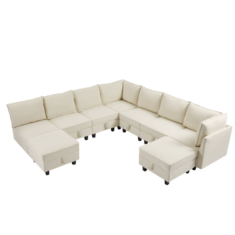 Oversized Modular Sectional Sofa, Beige