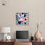 Décoration murale rose tourbillon chromatique I par Art Remedy, cadre argenté, 16 x 16-523716145-523716147