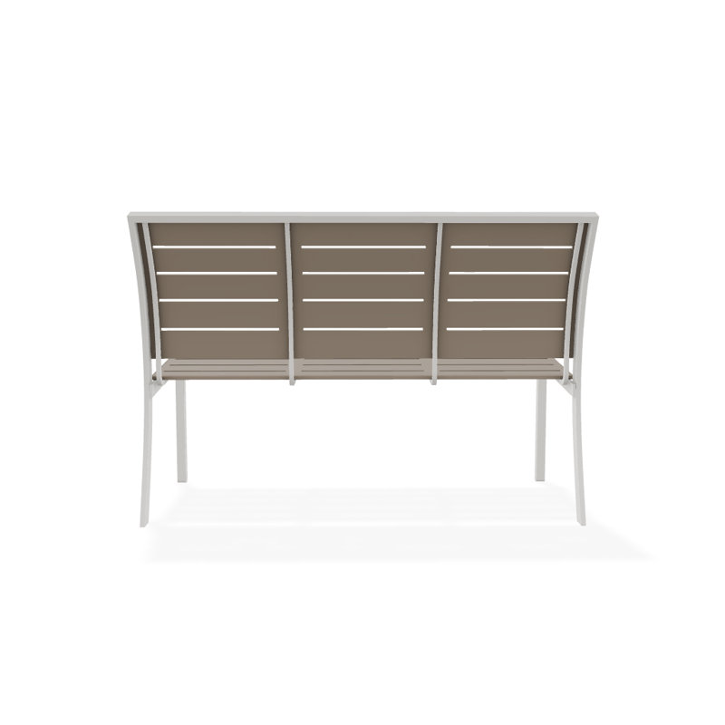 Bazza Outdoor Bench, Desert P60, Textured Snow