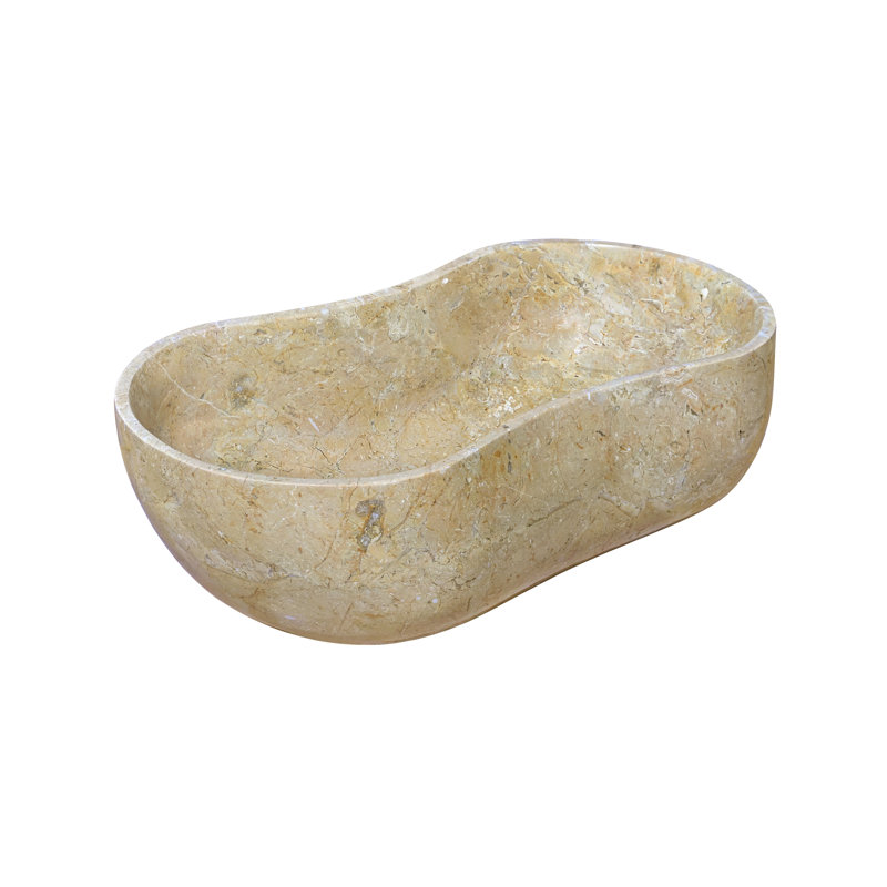 Marble Bathroom Vessel Sink, Polished Surface, Genuine Marble, Real Marble, Natural