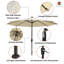Parasol de marché de 10 pi avec lumières DEL Mossas-70177442