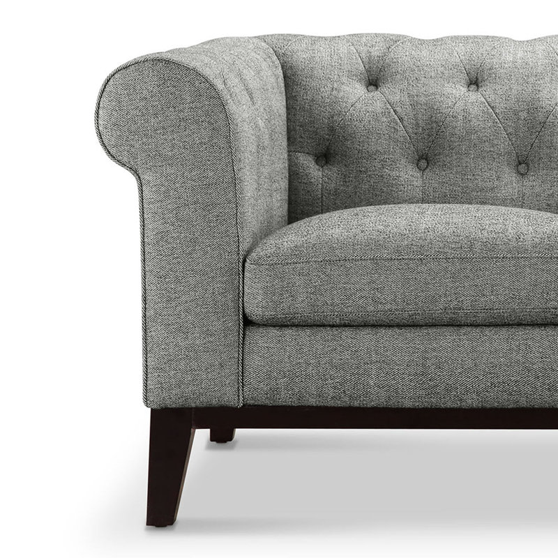 Chaise et demi capitonnée en polyester l 44,5 po Aubrianna
