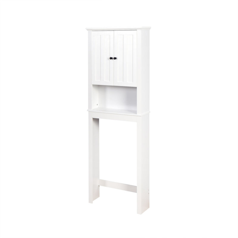 Armoire de rangement pour salle de bain en bois au-dessus de la toilette avec tablette réglable 23,62 x 7,72 x 67,32 po