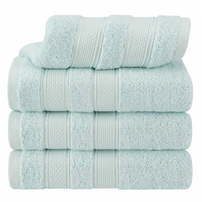  Essuie-mains 100% coton 4 pièces pour salle de bain