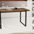 59 " Dining Table Modern Industrial Rectangular MDF Natural Wood , 4-6 People, 1.5" Thick Engineering Wood Tabletop And Black Rectangular Metal Legs, Used For Home & Kitchen-681446575-681446572