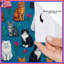 Rideaux de douche variés chats et fleurs très longs-129749219