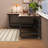 Nut-brown + Black L-Shaped Solid Wood desk-393274140