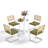 5 - Piece Pedestal Dining Table Set-90308391-90308388-90308386