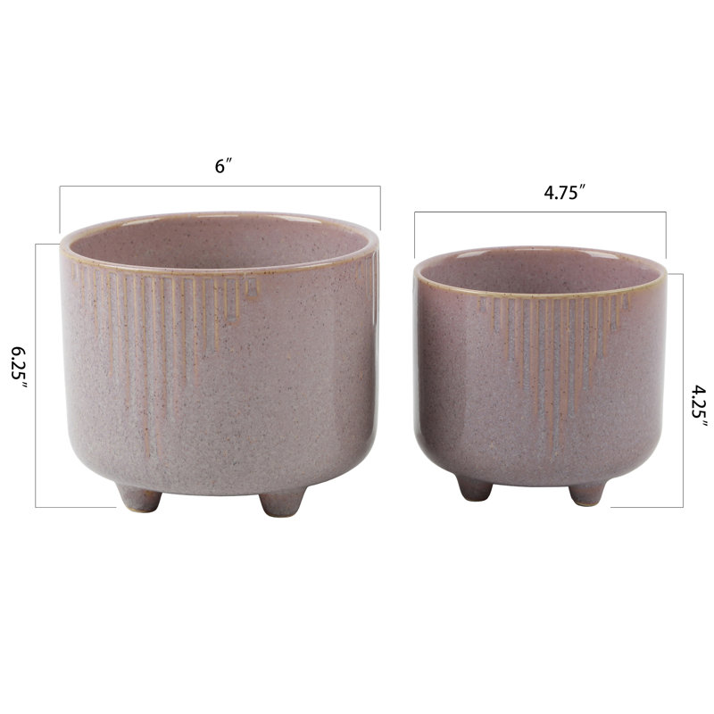 Pot à fleurs en céramique 2 pièces Waut
