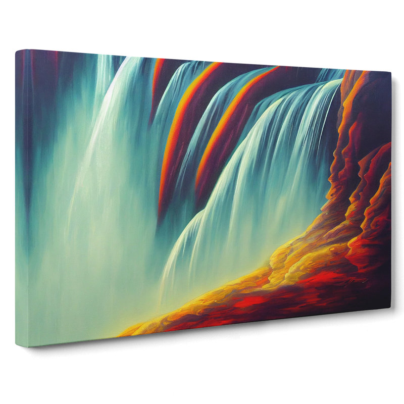 Explosive Waterfall - Wrapped Canvas Print, 35cm H x 50cm W x 3cm D