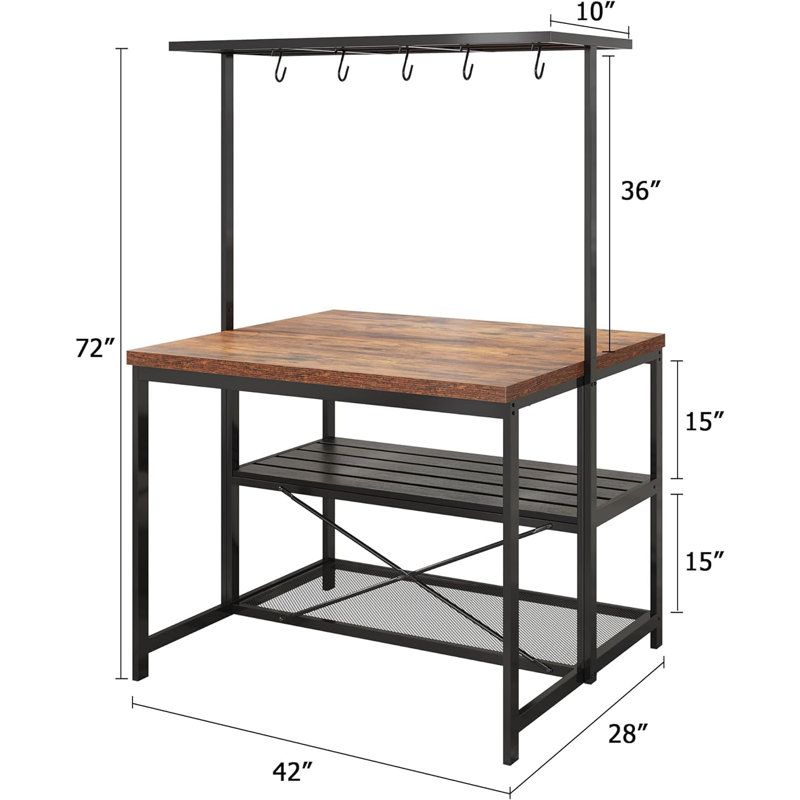 Kitchen Island Table With Storage Shelf
