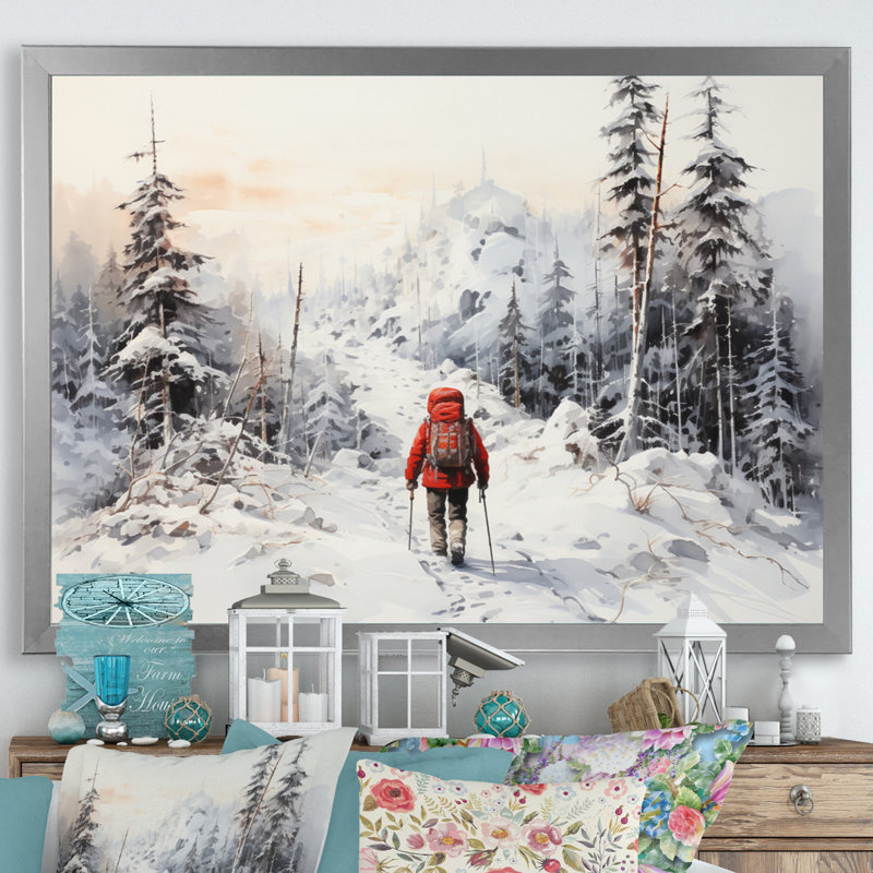 Randonnée arctique Alaska I - impression, Cadre photo argenté, H 30 po x l 40 po x P 1,5 po