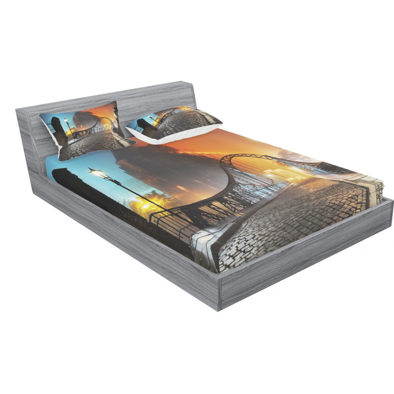 Microfiber Sheet Set, Queen Sheet Set with Fitted Sheet