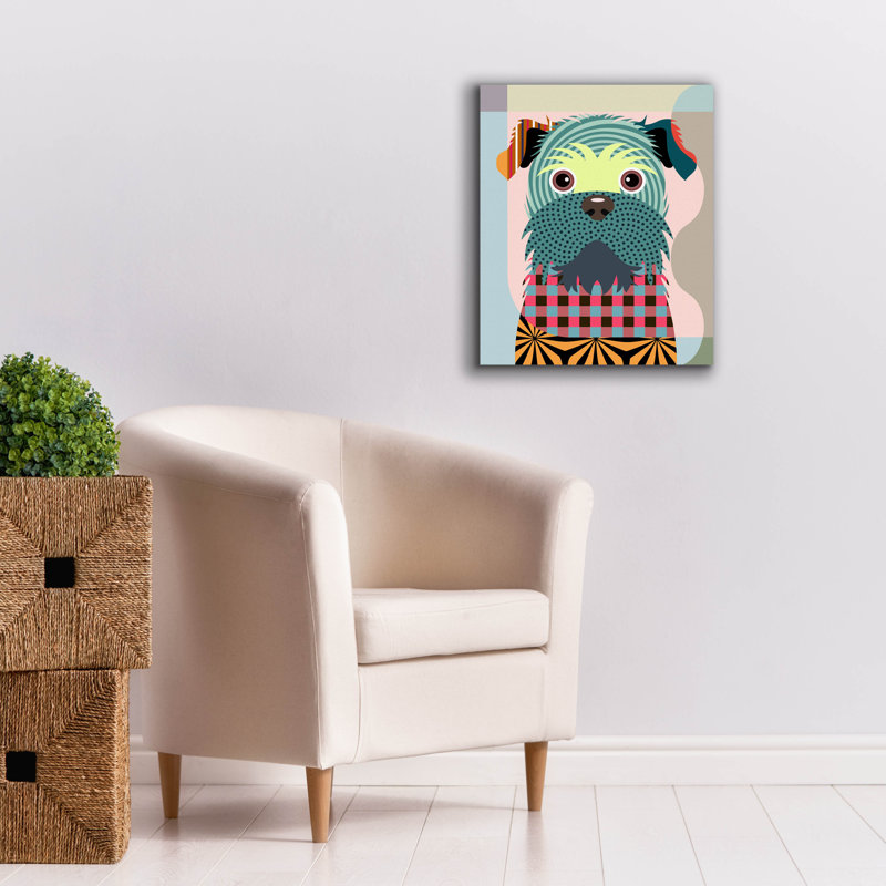 «Brussels Griffon» par Lanre Adefioyue, H 24 po x l 20 po x P 0,75 po