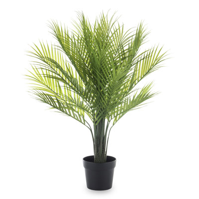 80cm Faux Palm Tree in Earthenware Pot