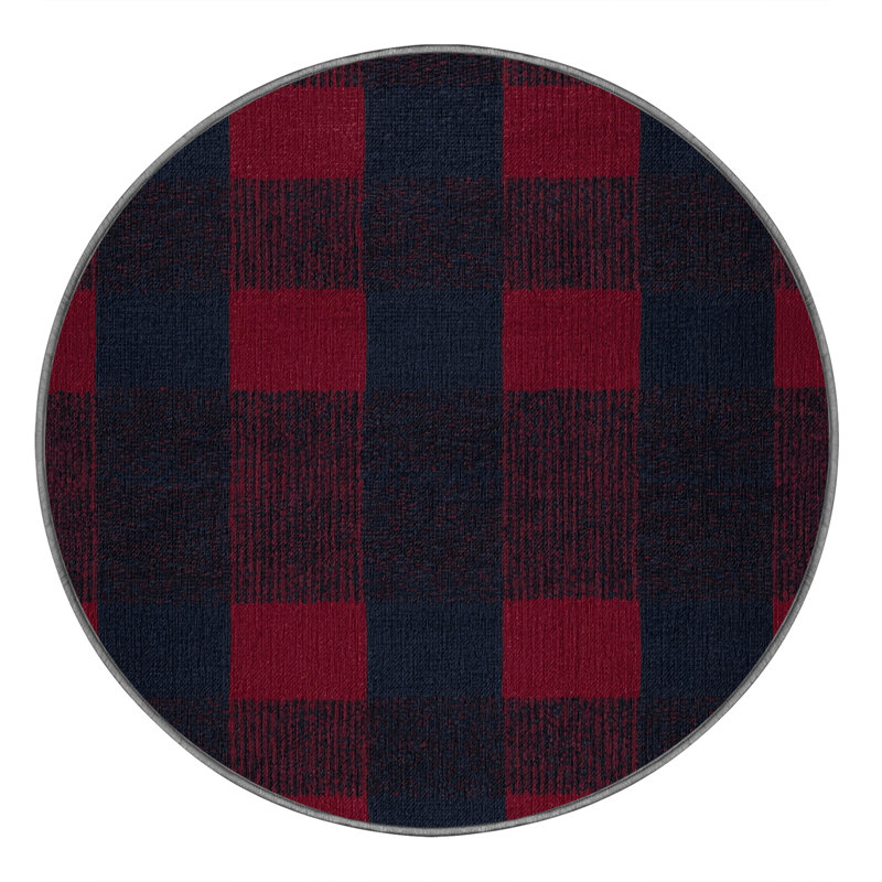 Tapis mauve lavable à la machine, Rond 5 pi