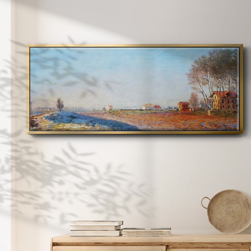 «The Plain of Colombes, White Frost» - toile encadrée