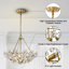 Lustre en cristal 3 lumières Rosa Glam