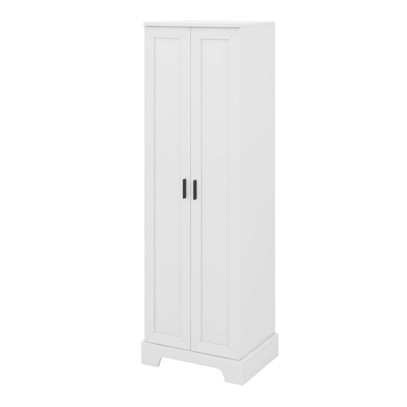 Grande armoire de rangement pour salle de bain, 2 portes, armoire de rangement à tablette réglable pour salle de bain, White