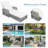 Outdoor Long Reclining Chaise, Wicker Lounge With Armrests, Patio Adjustable Recliner With Soft Removable Cushions, All Weather Rattan Pool Lounge For Poolside & Garden-761284924-761284925
