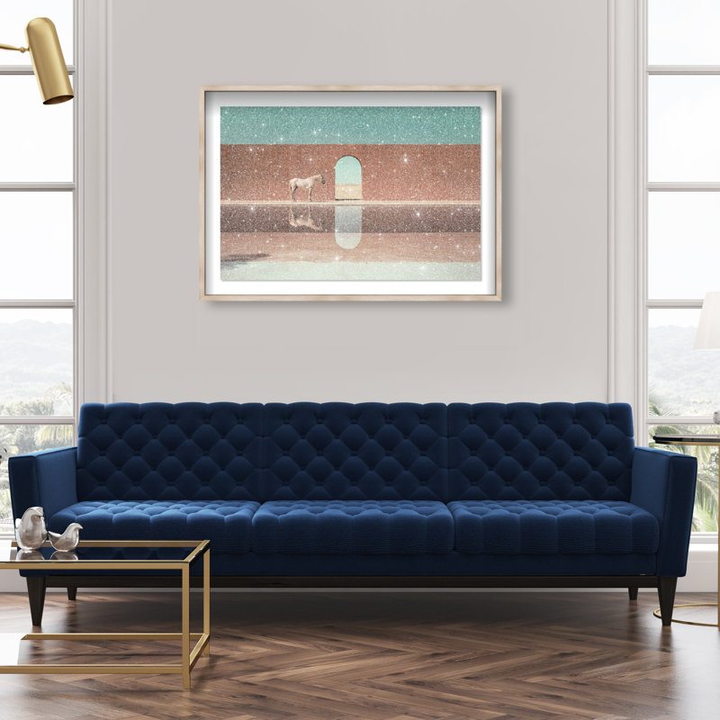 Western Reflections Print by Oliver Gal, 46.5"H x 31.5"W, Natural Oak Shadowbox