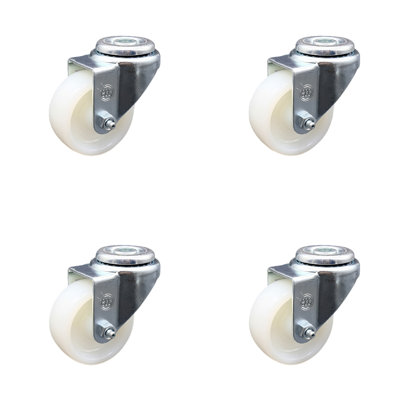 Nylon Swivel Bolt Hole Caster Set 4 Service Caster Brand