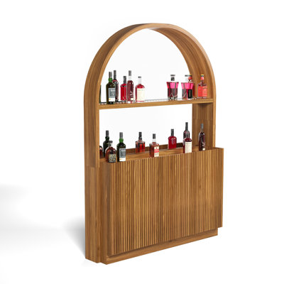 Prohibition Series Back Bar - Walnut By RAM Game Room By RAM Game Room by RAM Game Room