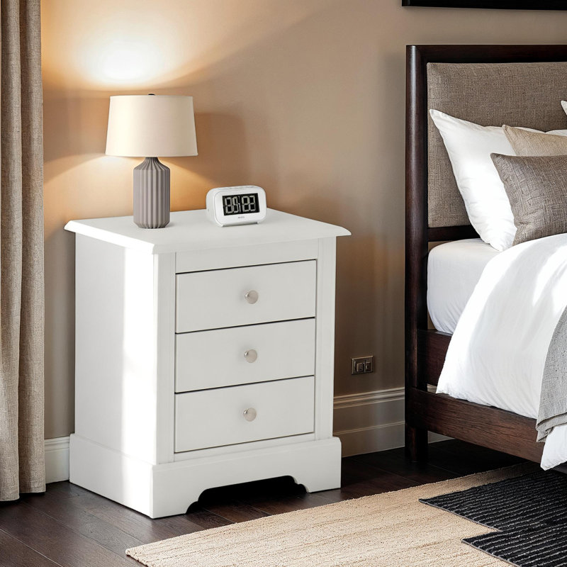 Clarita 3 Drawer Bedside Chest 