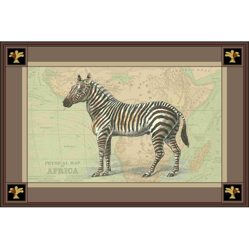 " Zebra With Border I ", 20" H x 30" W