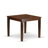 3 Piece Dining Set contain A Dinner Table and 2 Burgundy Polyester Fabric Modern Chairs, Mahogany-2922336-1932215-39344688