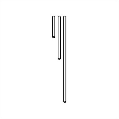 6" Pendant Tube, Antique Pewter