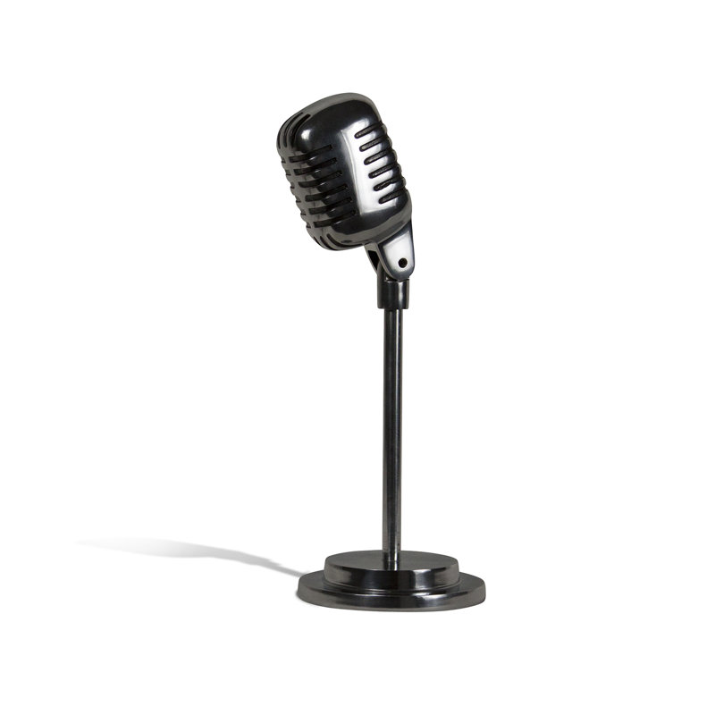 Microphone en aluminium coulé sable sur pied