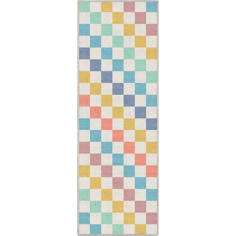 Tapis multicolore Kehr, Tapis de couloir 2 pi x 5 pi
