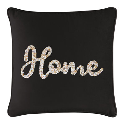 Coussin Sparkles Home Shell Home | Coquillages de haute qualité | Conception nautique | Lavable à la machine