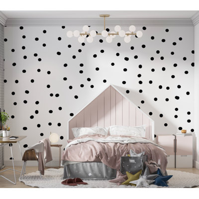Premium Peel & Stick Wall Mural - Tiny Polka Dot
