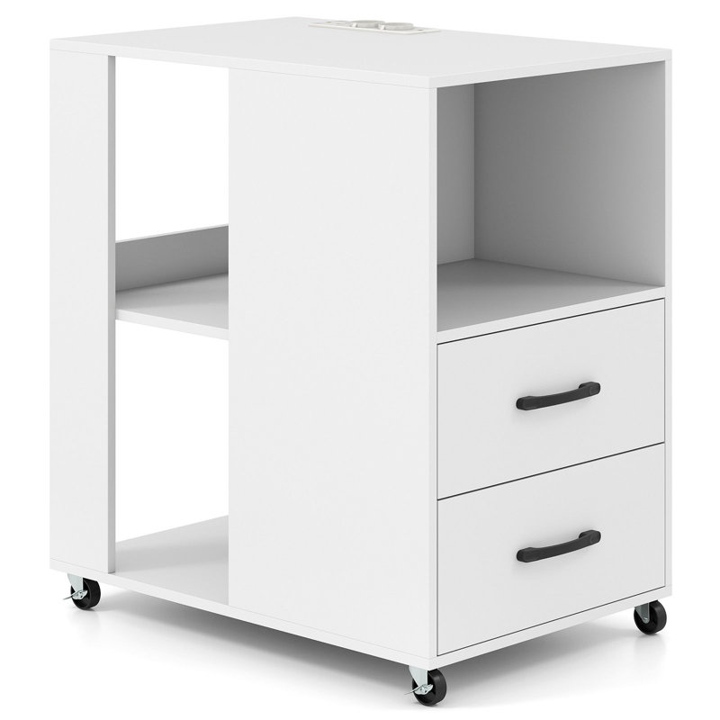 60cm W Manufactured Wood Bedside Table