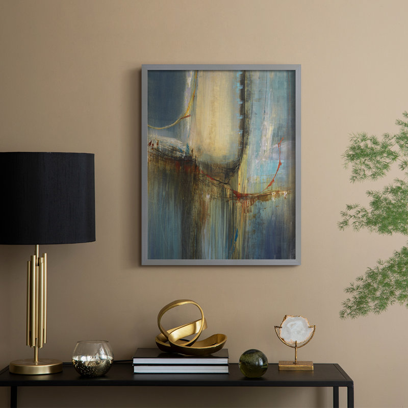 Moon Shadows, reproduction encadrée - bois massif, H 21 po x l 17 po, Gris