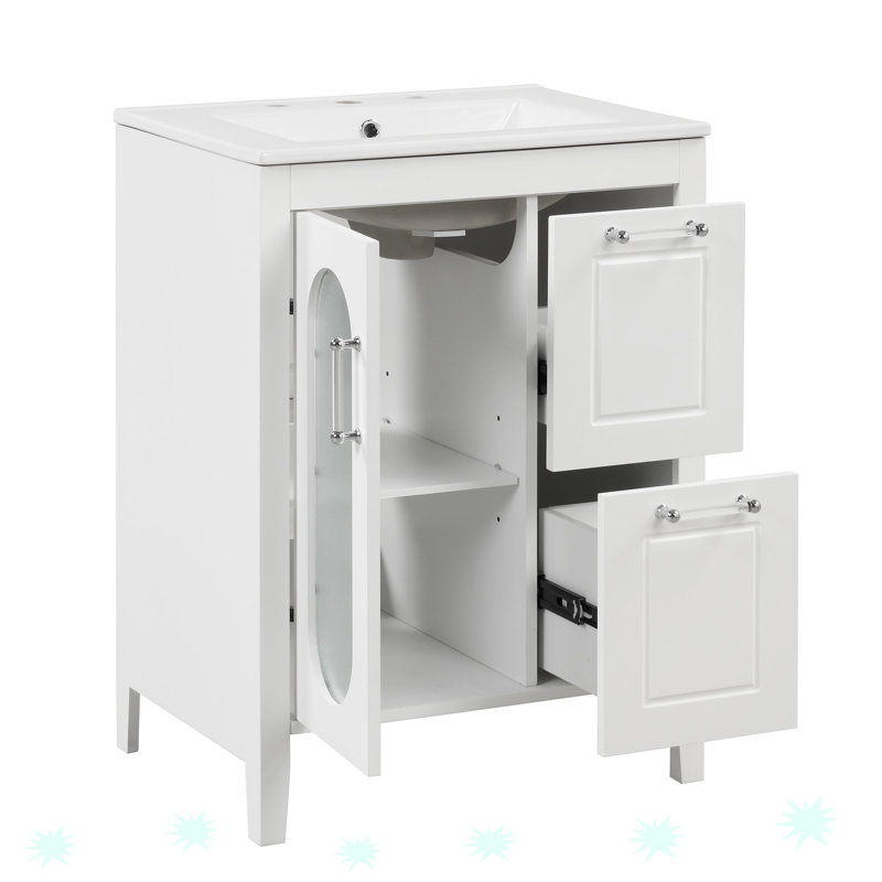 Meuble-lavabo 24 po avec lavabo, meuble-lavabo