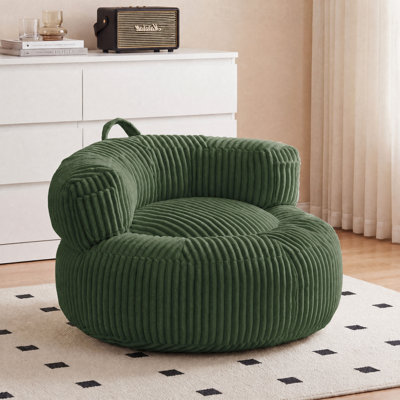 Fauteuil à billes géant, rembourrage en mousse à mémoire de forme surdimensionné, fauteuil à billes haut dossier, avec accoudoirs pour la chambre à coucher, le salon de lecture, les jeux, le bureau