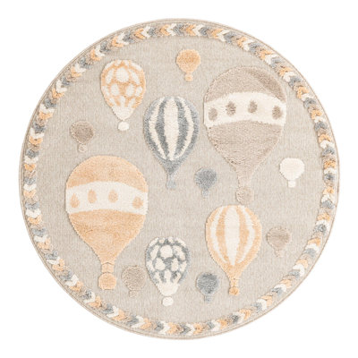 Unique Loom Balloons Whimsy Kids Rug