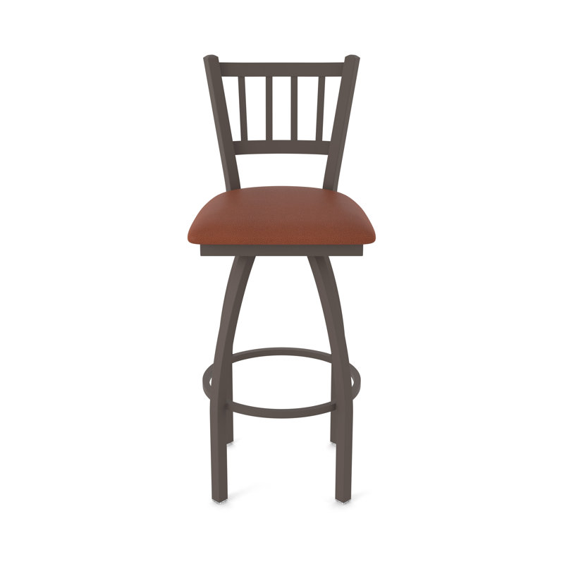 Tabouret pivotant 810 Contessa, Bronze, Vinyle - Adobe Rein, Tabouret de bar (siège d'une hauteur de 30 po)
