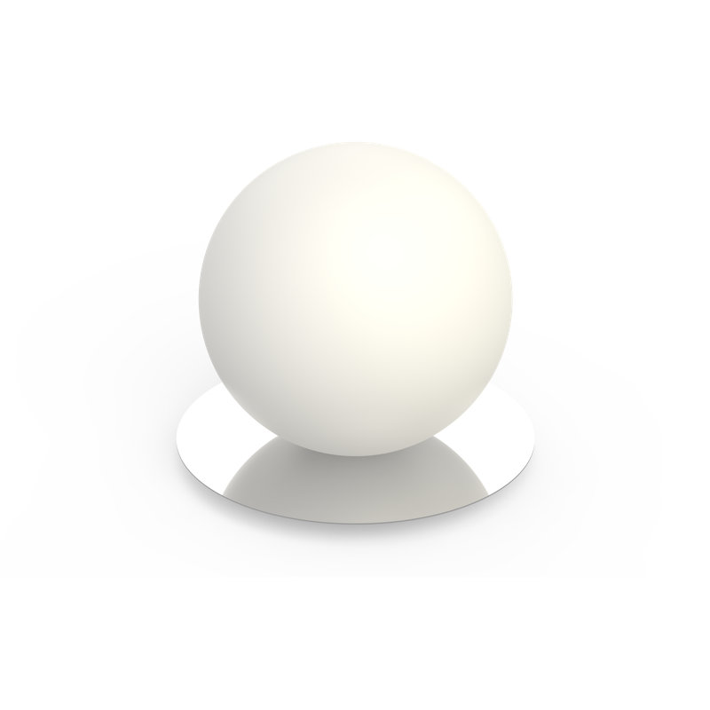 Bola Sphere Table Lamp, Chrome, 12.75" H x 14" W x 14" D