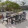 Fionnula 8 - Person Metal Patio Dining Set with Rectangular Table , Cushions Included