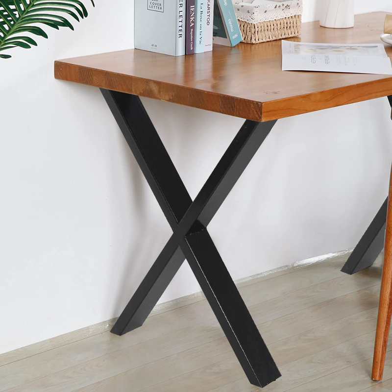 Pied de table en X, H 30 po x l 28 po x P 4 po