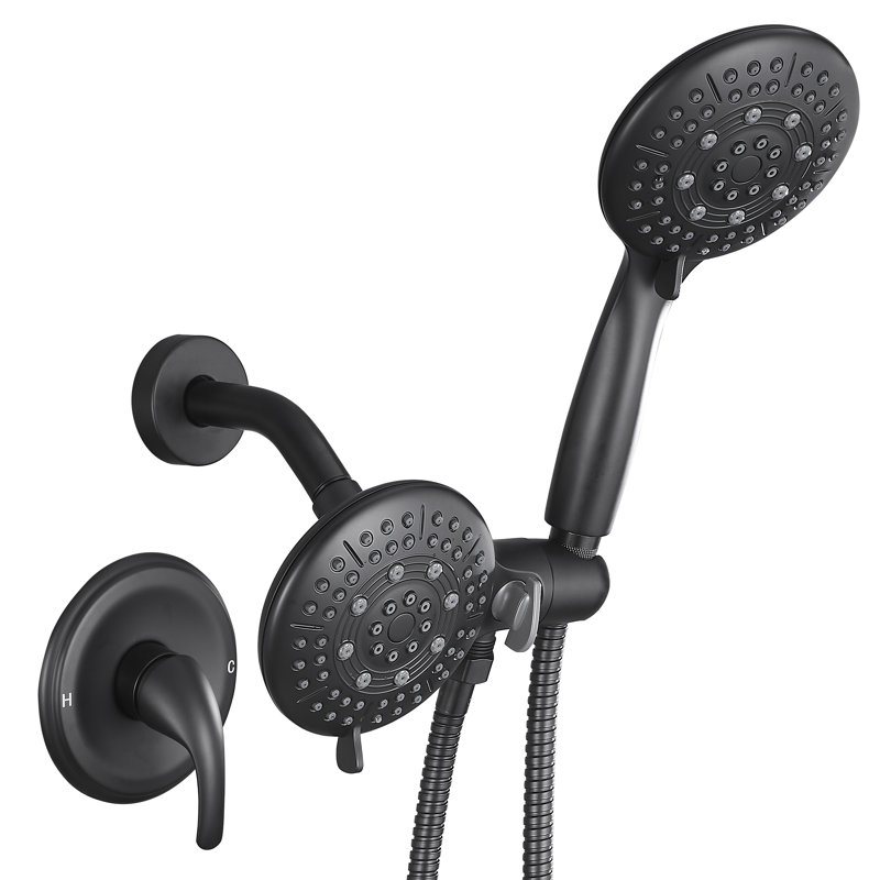 Système de douche complet avec valve brute, Chrome