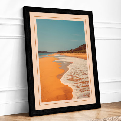 Golden Beach At Dusk Coastal - Print