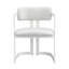 Deux chaises de salle à manger rembourrées - Fauteuils en tissu avec assise beige et structure en métal, fer solide pour un soutien constant, 23,5 pouces de largeur, 21,1 de profondeur, 32 de hauteur, coussins riches et confortables, polyvalents-106215327