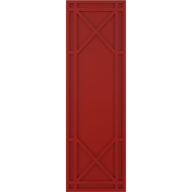 Volets en PVC True Fit, 12", Rouge feu, 63"